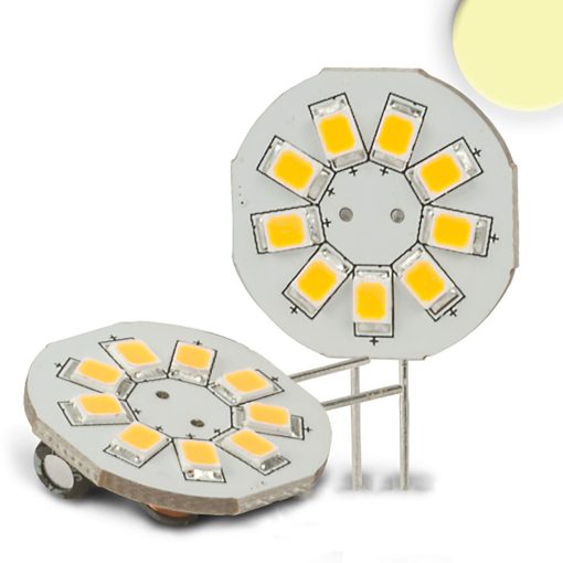 G4 LED szpot fényforrás, 9 SMD chippel, 1,5W,meleg fehér, oldalsó foglalattal