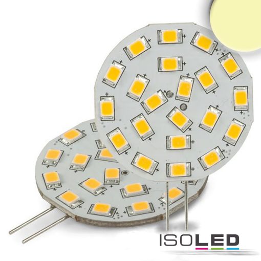 G4 LED szpot fényforrás, 12 SMD chippel, 3W,meleg fehér, oldalsó foglalattal