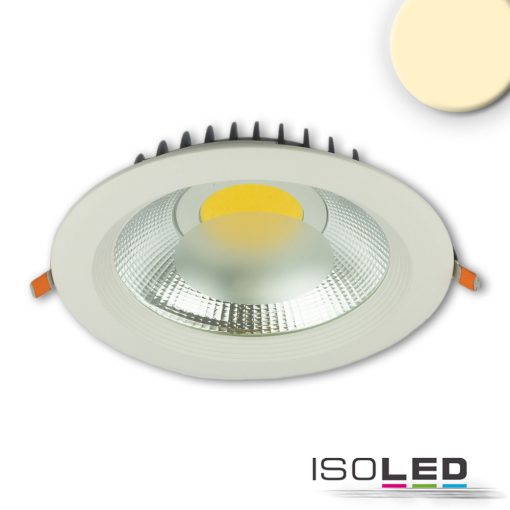 LED COB mélysugárzó, 30W, 100°, fehér, meleg fehér