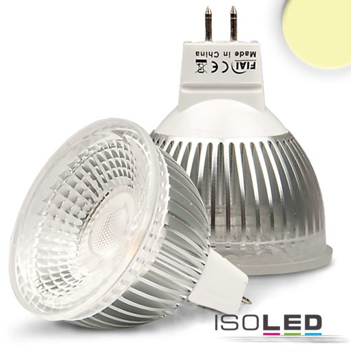 MR16 LED szpot fényforrás, COB, 6W, üveg, 70°, meleg fehér, dimmelheto