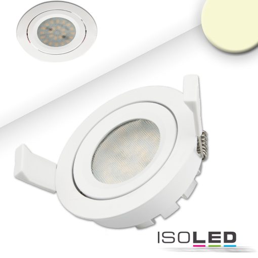 LED süllyesztett szpotlámpa, fehér, SMD, 8W, 120°, meleg fehér, dimmelheto