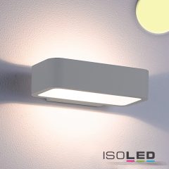   LED fali lámpa, Up&Down, 1x7W CREE, IP54, ezüst, meleg fehér