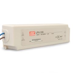 Trafó MW LPV 12 V/DC, 0-100 W, IP67