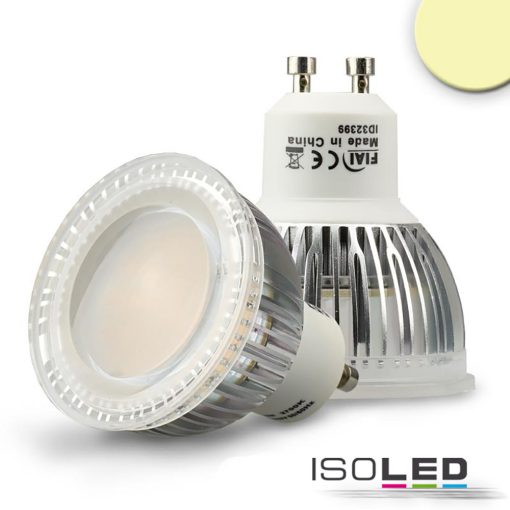 GU10 LED szpot fényforrás, 6W, diffúz üveg, meleg fehér