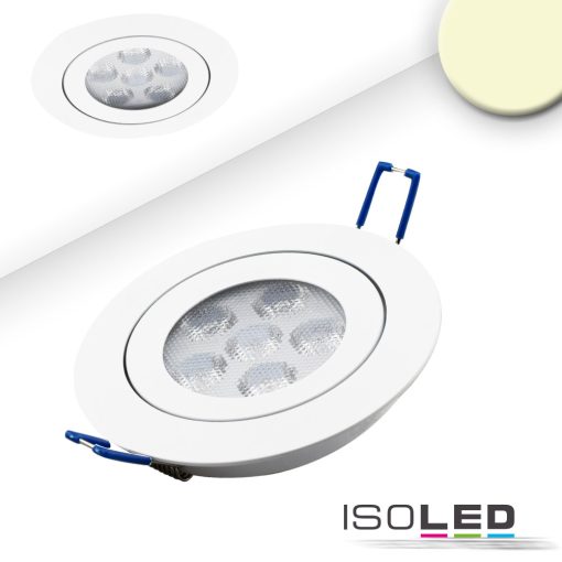 LED süllyesztett szpotlámpa, fehér, 15W, 72°, kerek, meleg fehér, dimmelheto