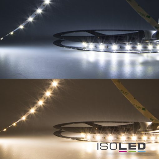 LED SIL830/860 flexibilis szalag, 24V, 5W+5W, IP20, dinamikus fehér, 120 LED/m