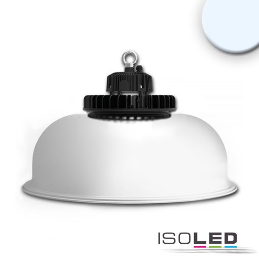 LED csarnoklámpa FL, 200 W, alumínium búra, IP65, hideg fehér, 80°, 1-10 V dimmelheto