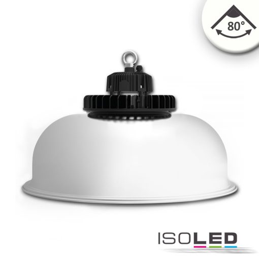 LED csarnoklámpa FL, 120 W, alumínium búrával, IP65, semleges fehér, 80°, 1-10 V dimmelheto