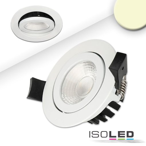 LED  süllyesztett szpotlámpa, fehér, 8W, IP65, 60°, kerek, meleg fehér, IP65, dimmelheto
