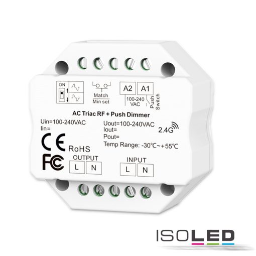 Sys-Pro Universal-nyom/rádió Triac-Mesh-dimmer 230V, 360VA, fázis/szakasz választható