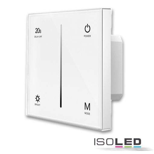 Sys-Pro 1 zónás érintoszenzoros Triac rádiós dimmer 230V fehér, 360VA, fázis/szakasz választható