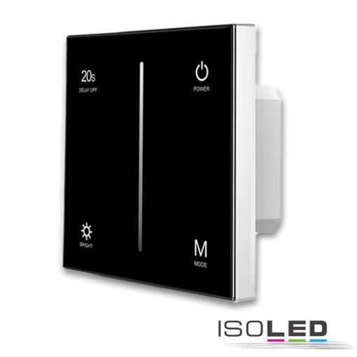 Sys-Pro 1 zónás érintoszenzoros Triac Rádiós dimmer, 230V fekete, 360VA, fázis/szakasz választható