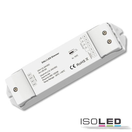 DALI DT6 PWM dimmer, 4 csatornás,12-24VDC 4x5A