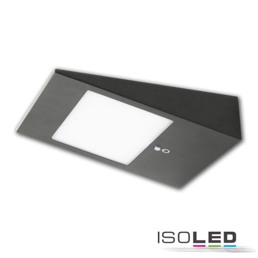 LED SOLAR fali lámpa HF mozgásérzékelovel, 2W, IP54, meleg fehér