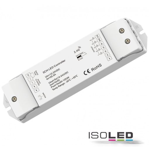 Sys-Pro 5 csatornás LED kontroller,RGB + CCT nyom/rádió Mesh PWM dimmer,1-5 csatornás,12-24V DC 5x5A