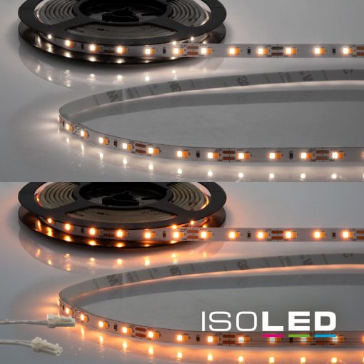 LED CRI919/940 MiniAMP flex. szalag, 12V, 10W, IP20, fehér színu, 250cm, kétoldalas kábel + maleAMP, 126 LED/m