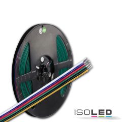   RGB+W+WW Kábel , 6 pólusú 0,5 mm2 H03VH-H AWG20, 1 tekercs = 10m