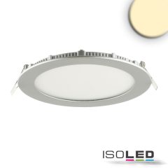   LED mélysugárzó, 12W, kerek, ultra lapos, ezüst, meleg fehér, dimmelheto