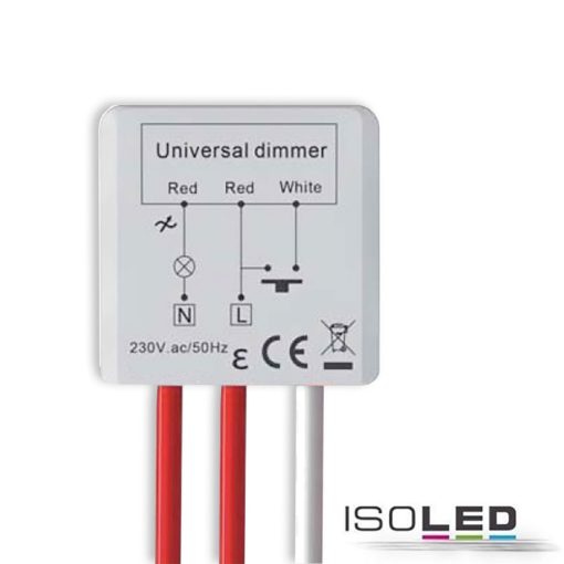 Univerzális Push Mini Dimmer dimmelheto 230V-os lámpatestekhez/transzformátorokhoz, 250VA