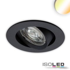   LED süllyesztett lámpa Sunset Slim68 fekete, kerek, 9W, 1800-2800K, dim-to-warm