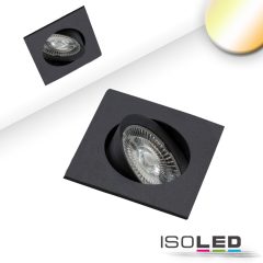   LED süllyesztett lámpa Sunset Slim68 fekete, szögletes, 9W, 1800-2800K, dim-to-warm