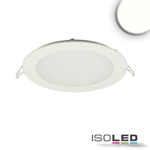 LED mélysugárzó, 12W, kerek, ultra lapos, vakítás-csökkentett, fehér, semleges fehér, dimmel. CRI90