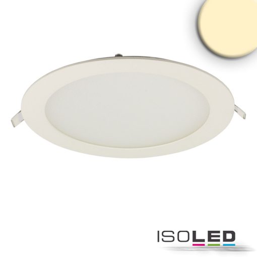 LED mélysugárzó, 18W, kerek, ultra lapos, vakítás-csökkentett, fehér, meleg fehér, dimmel. CRI90