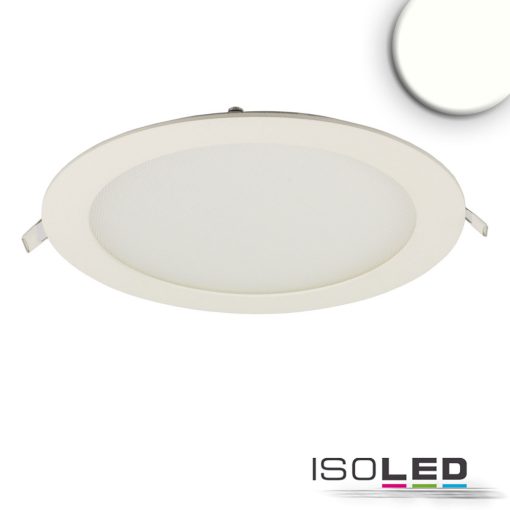 LED mélysugárzó, 18W, kerek, ultra lapos, vakítás-csökkentett, fehér, semleges fehér, dimmel. CRI90