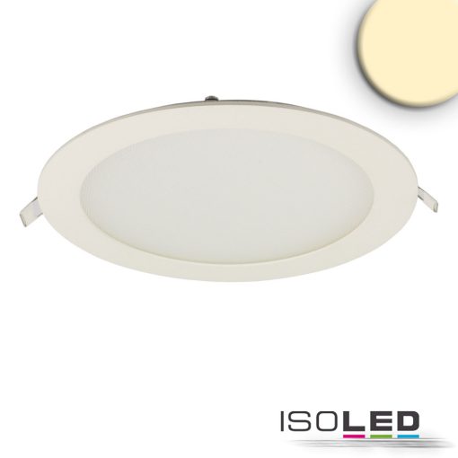 LED mélysugárzó, 18W, kerek, ultra lapos, vakítás-csökkentett, fehér, meleg fehér, CRI90