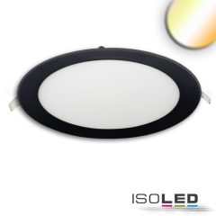   LED mélysugárzó ultralapos kerek fekete, 18W, 225mm, színváltó 3000|3500|4000K, dimmelheto