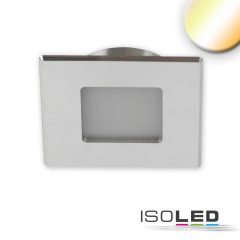   LED bútorba süllyesztett szpot MiniAMP ALU csiszolt, szögletes, 3W, 120°, 24V DC fehér din., dimm