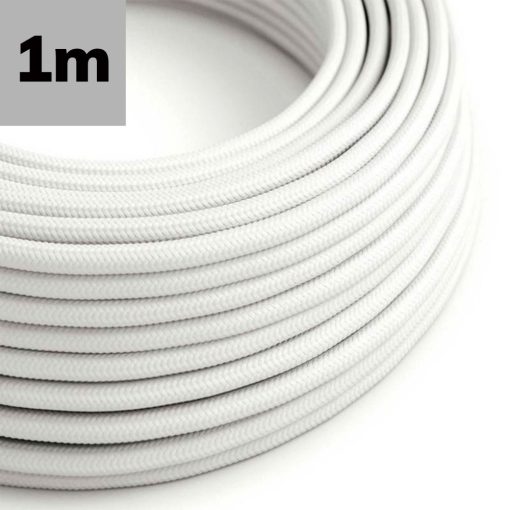 Kábel szövet borítású, fehér, 3x0.75mm˛ AWG18, méterenként áruljuk.