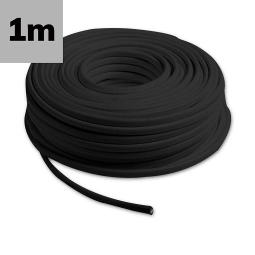 Kábel PVC burkolatú, fekete, 3x0,75mm˛ H05VV-F 3G, méterenként áruljuk