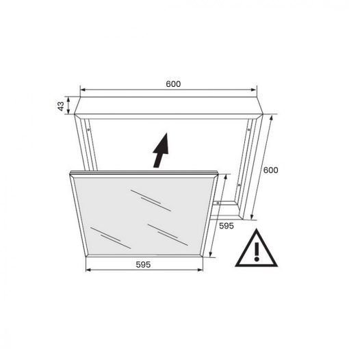 RAMKA 60x60 DO PANELU LED ALUMINIOWA