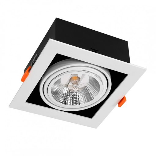 Flush-mounted luminaire Plaza 1xGU10 AR111 Biała