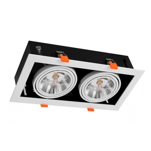 Flush-mounted luminaire Plaza 2xGU10 AR111 Biała