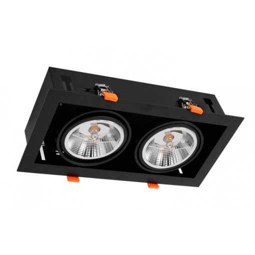 Flush-mounted luminaire Plaza 2xGU10 AR111 BLACK