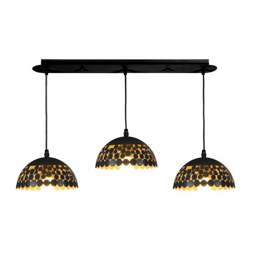 Pendant lamp LISA BLACK 3xE27