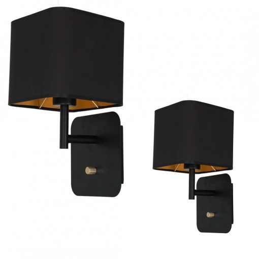 Wall lamp NAPOLI BLACK/GOLD 1xE27