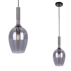 Pendant lamp LUGANO SMOKED 1xE14