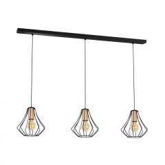 Pendant lamp WILL BLACK 3xE27