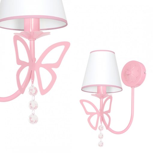 Wall lamp CHARLOTTE PINK 1xE14