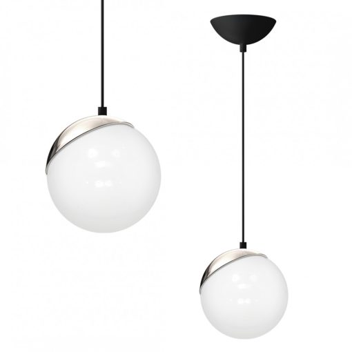 Pendant lamp SFERA BLACK/CHROME 1xE14