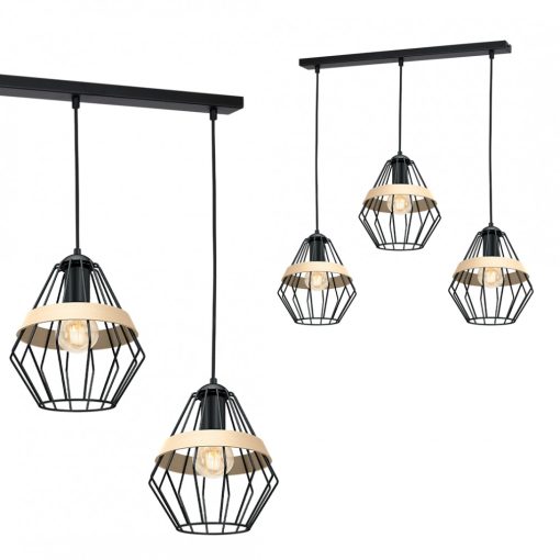 Pendant lamp CLIFF BLACK 3xE27