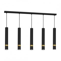 Pendant lamp JOKER BLACK/GOLD 5xGU10