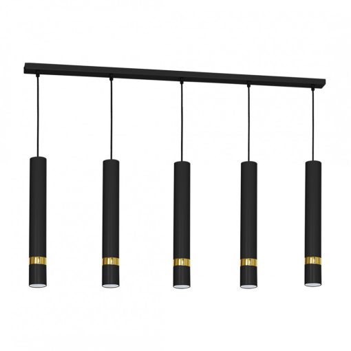 Pendant lamp JOKER BLACK/GOLD 5xGU10