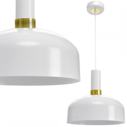 Pendant lamp MALMO WHITE/GOLD 1xE27