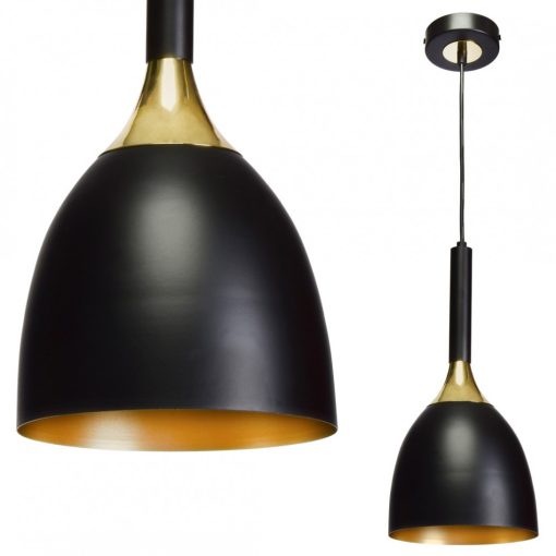 Pendant lamp CLARK BLACK/GOLD 1xE27