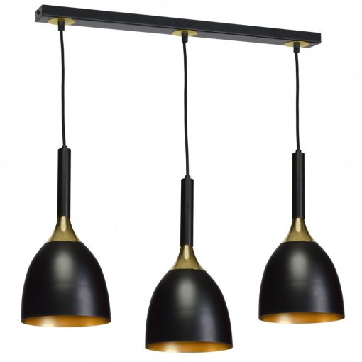 Pendant lamp CLARK BLACK/GOLD 3xE27