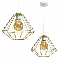 Pendant lamp LUPO WHITE/GOLD 1xE27